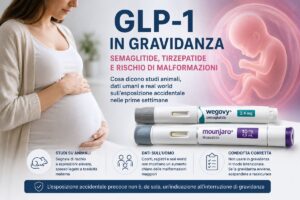 GLP-1 in gravidanza, semaglutide e tirzepatide: rischio di malformazioni fetali